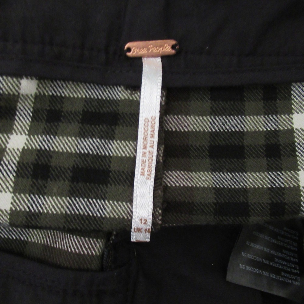 Free People Pants 12 Jules Plaid Wide Leg High Rise Dark Academia Retro Slouchy
